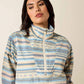 WOMENS WHISPER SUNSET SERAPE STRIPE PULLOVER