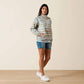 WOMENS WHISPER SUNSET SERAPE STRIPE PULLOVER