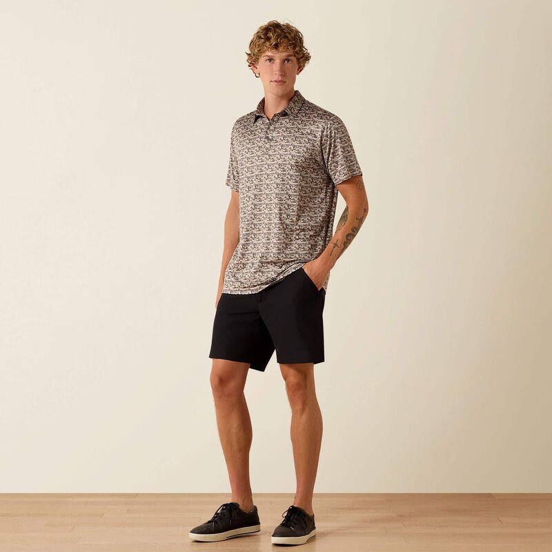 MN PRINT FITTED DESERT POLO