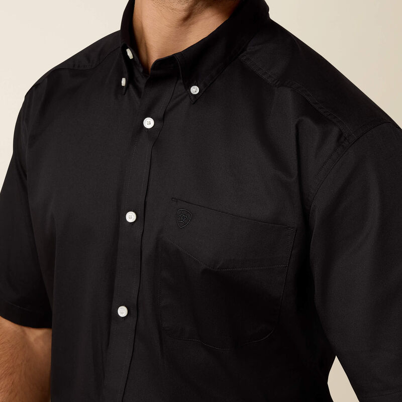 BLACK LIGHTWEIGHT TWILL SS
