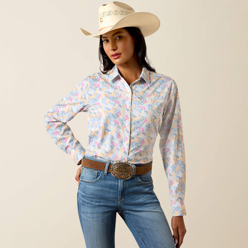 ARIAT WM VENT-TEK FLORAL LS