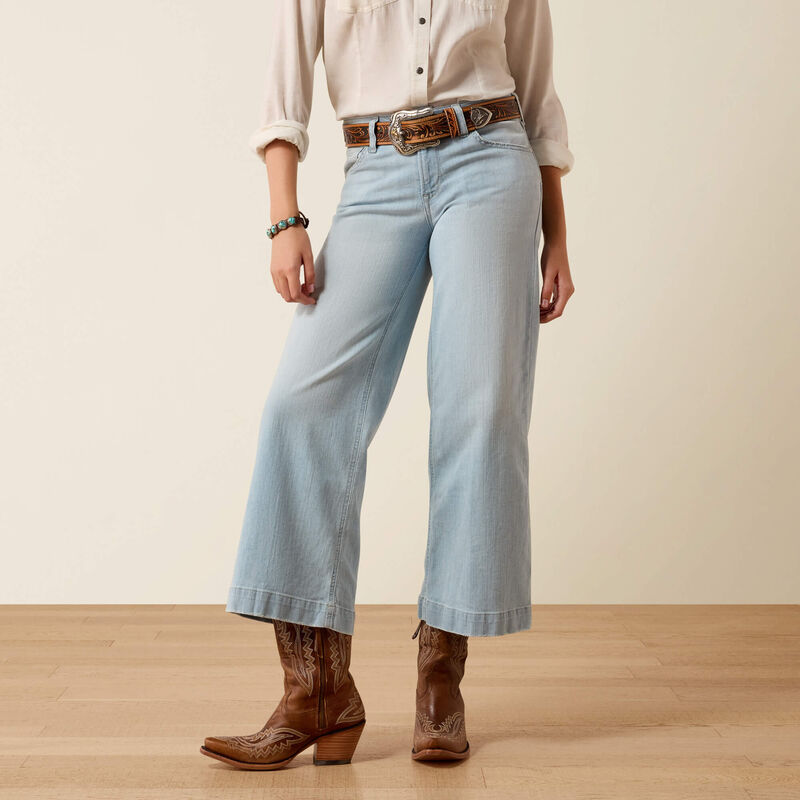 PERFECT RISE CLARE WIDE CROP JEANS