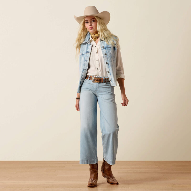 PERFECT RISE CLARE WIDE CROP JEANS