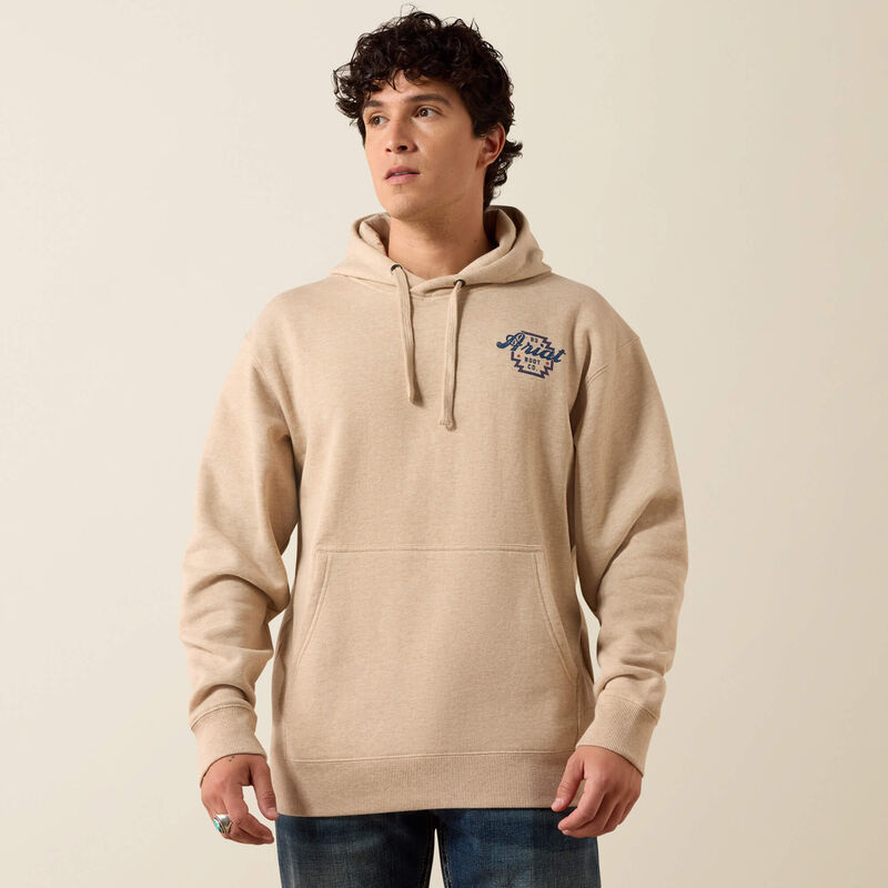 MENS BISON ARCHER OATMEAL HOODIE