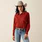 WOMENS BILLIE JEAN BURNT HENNA LS