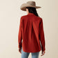 WOMENS BILLIE JEAN BURNT HENNA LS