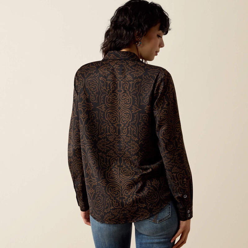 WOMENS HOMESTYLE LONG SLEEVE BUTTON DOWN