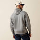 MENS EMBOSSED GREY LOGO HOODIE