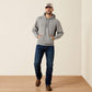 MENS EMBOSSED GREY LOGO HOODIE