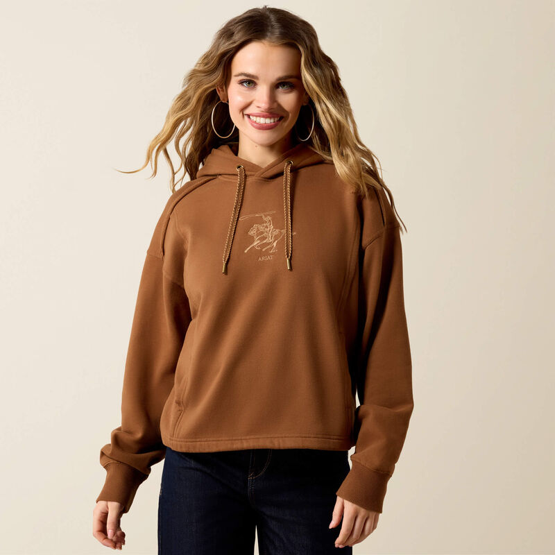 WOMENS DAYDREAMER BROWN HOODIE