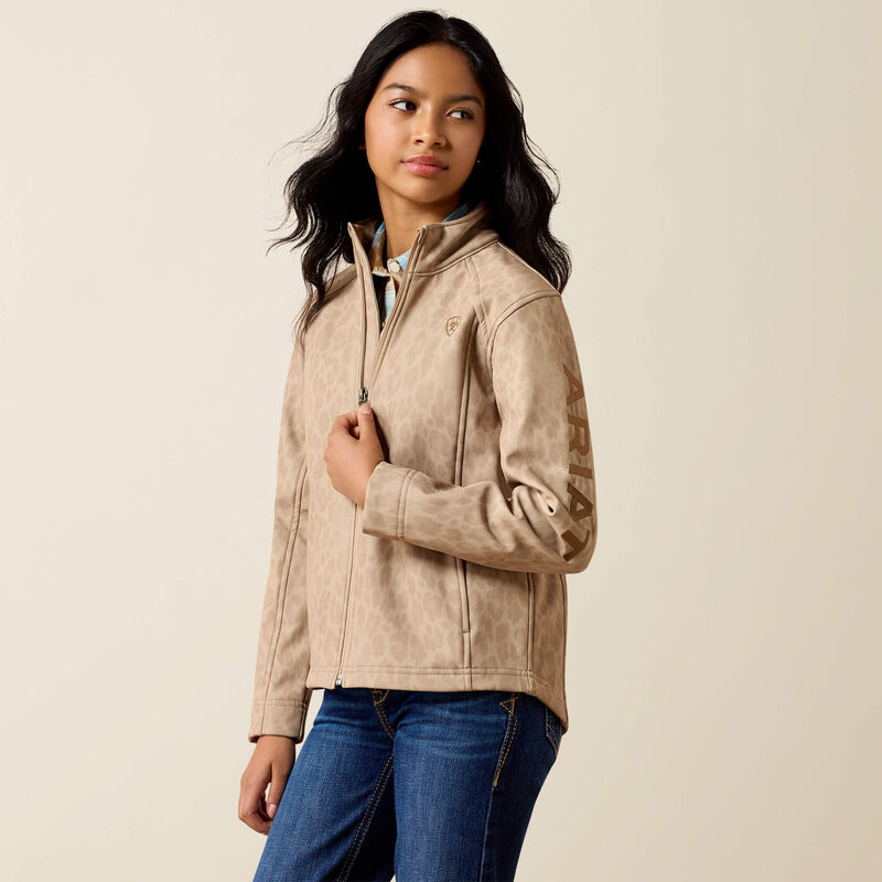 GIRLS SOFTSHELL LEOPARD JACKET