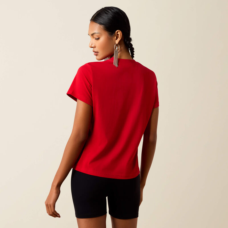 WOMENS COLLEGIATE HOWDY CRIMSON TEE