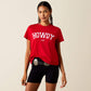 WOMENS COLLEGIATE HOWDY CRIMSON TEE