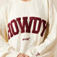WOMENS COLLEGIATE CREAM ROWDY SWEATER