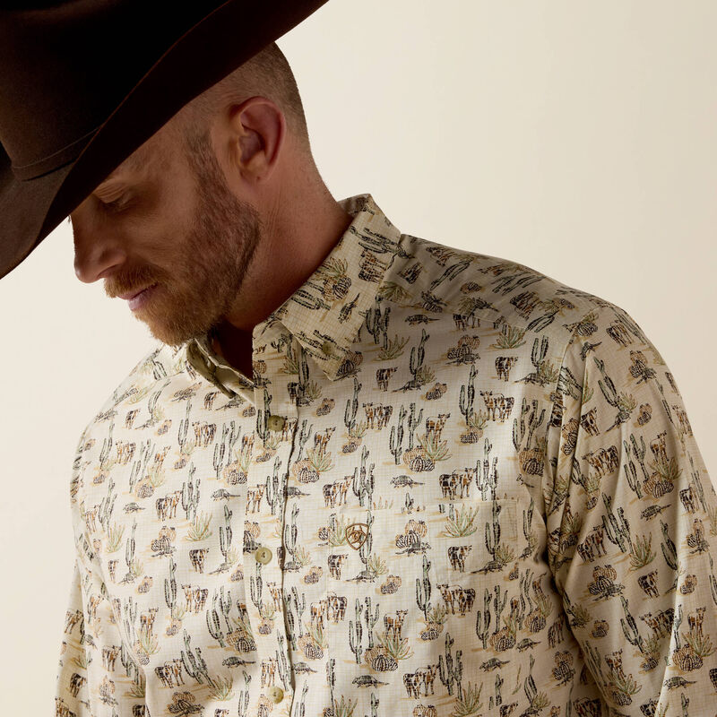 MENS LUTHOR CLASSIC FIT CREAM SHIRT