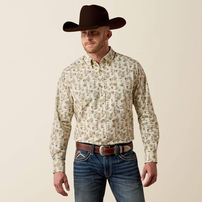 MENS LUTHOR CLASSIC FIT CREAM SHIRT