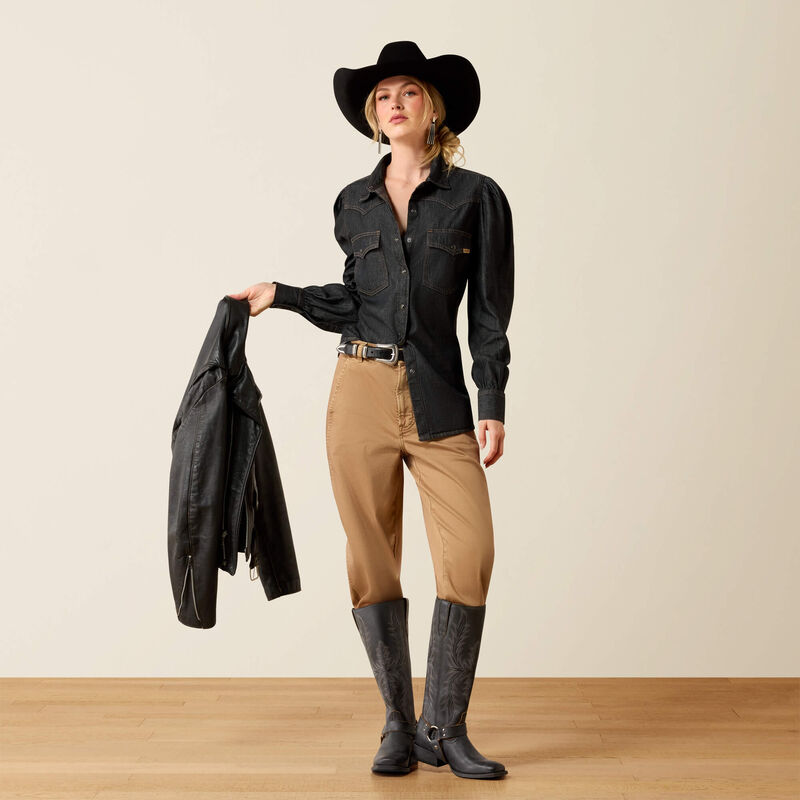WOMENS NINA WESTERN LONG SLEEVE