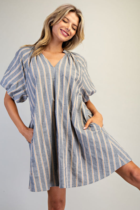 STRIPED MOON DRESS