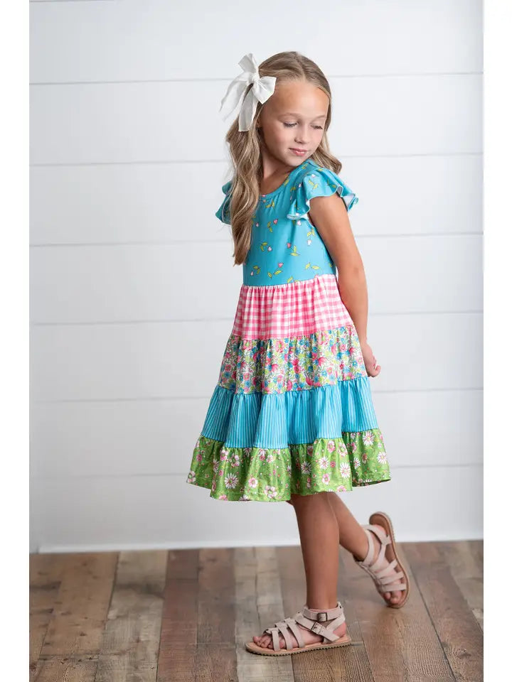 TWIRL FLORAL GIRLS DRESS