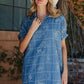 WESTERN GRID DENIM DRESS