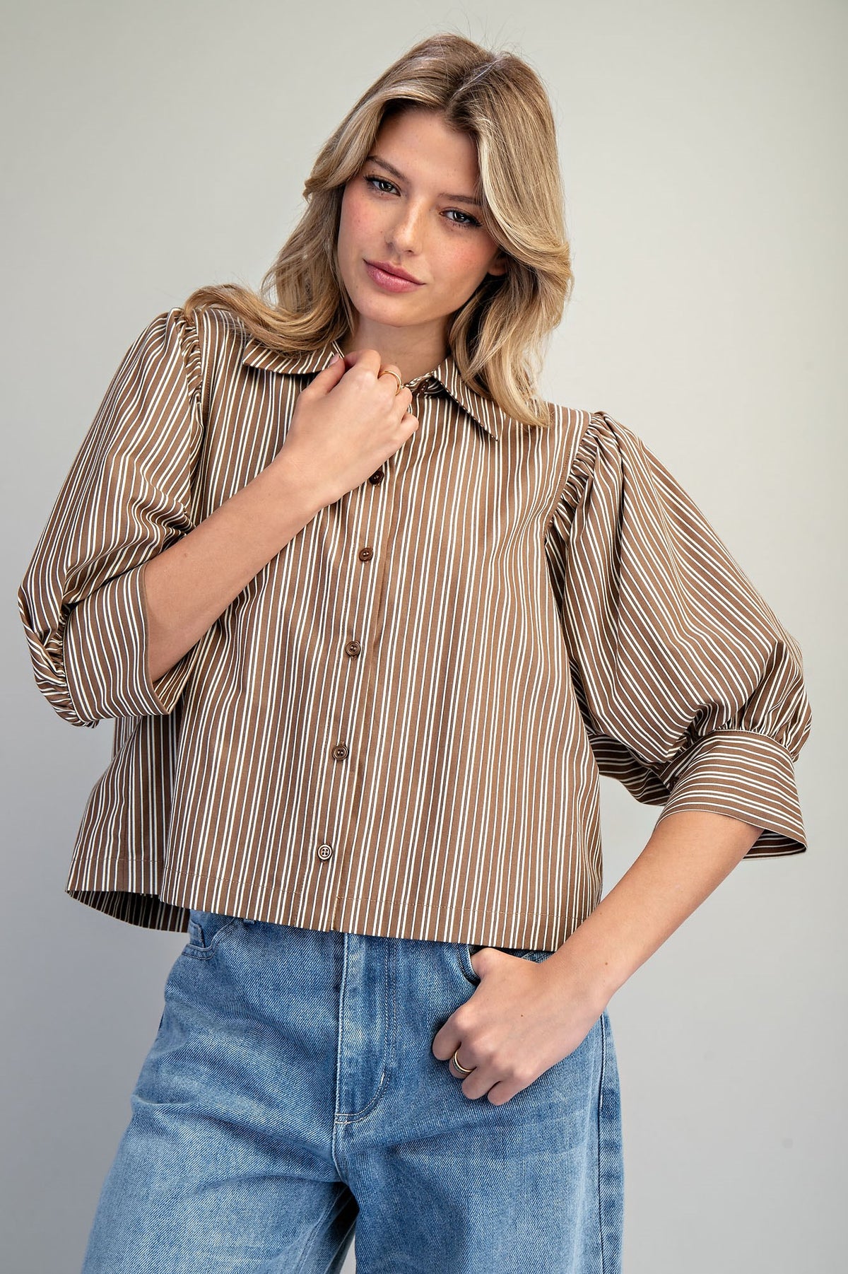 CLASS CROP COCO STRIPE LS