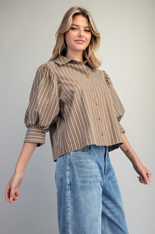 CLASS CROP COCO STRIPE LS
