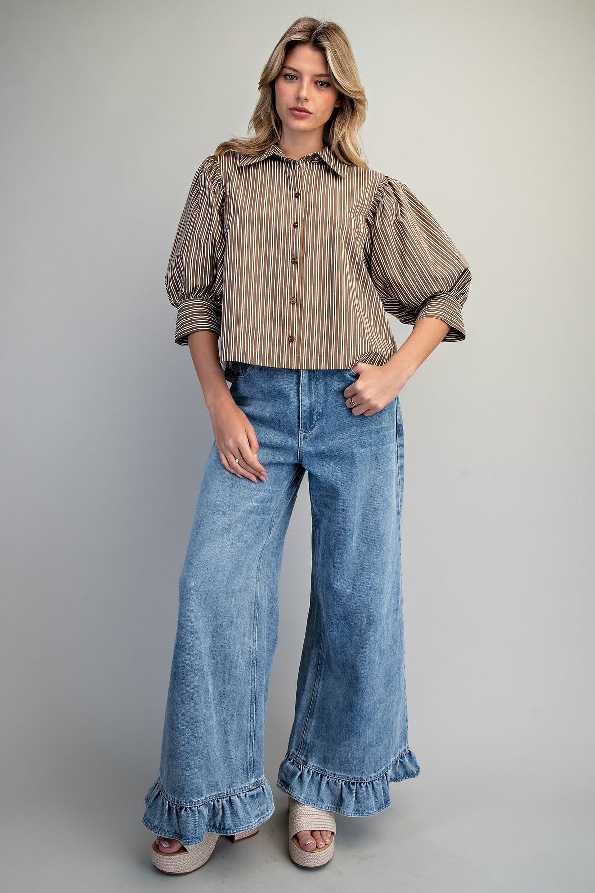 CLASS CROP COCO STRIPE LS