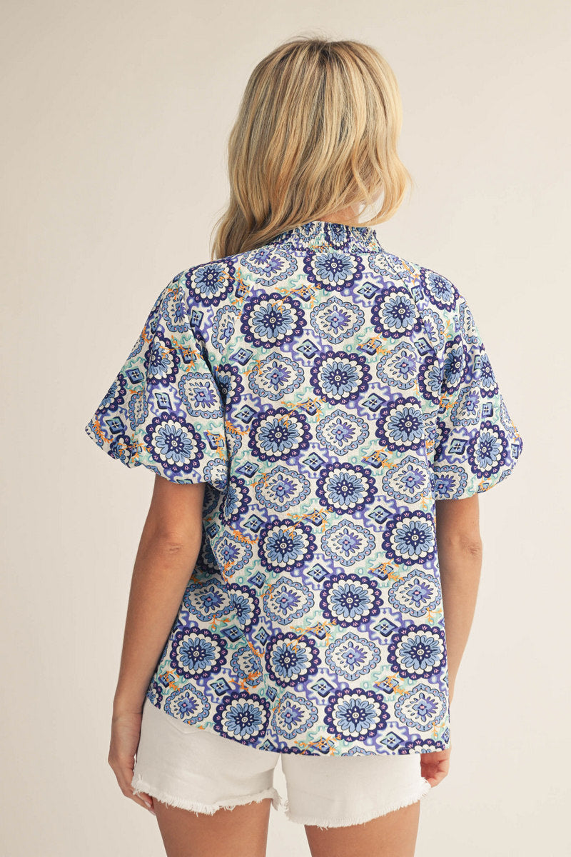 BAROQUE FLORAL TOP