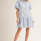 3D FLORAL BLUE DRESS