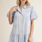 3D FLORAL BLUE DRESS