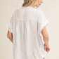 V-NECK SOLID WHITE TOP