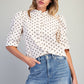 CUTIE DOT PUFF OATMEAL TOP