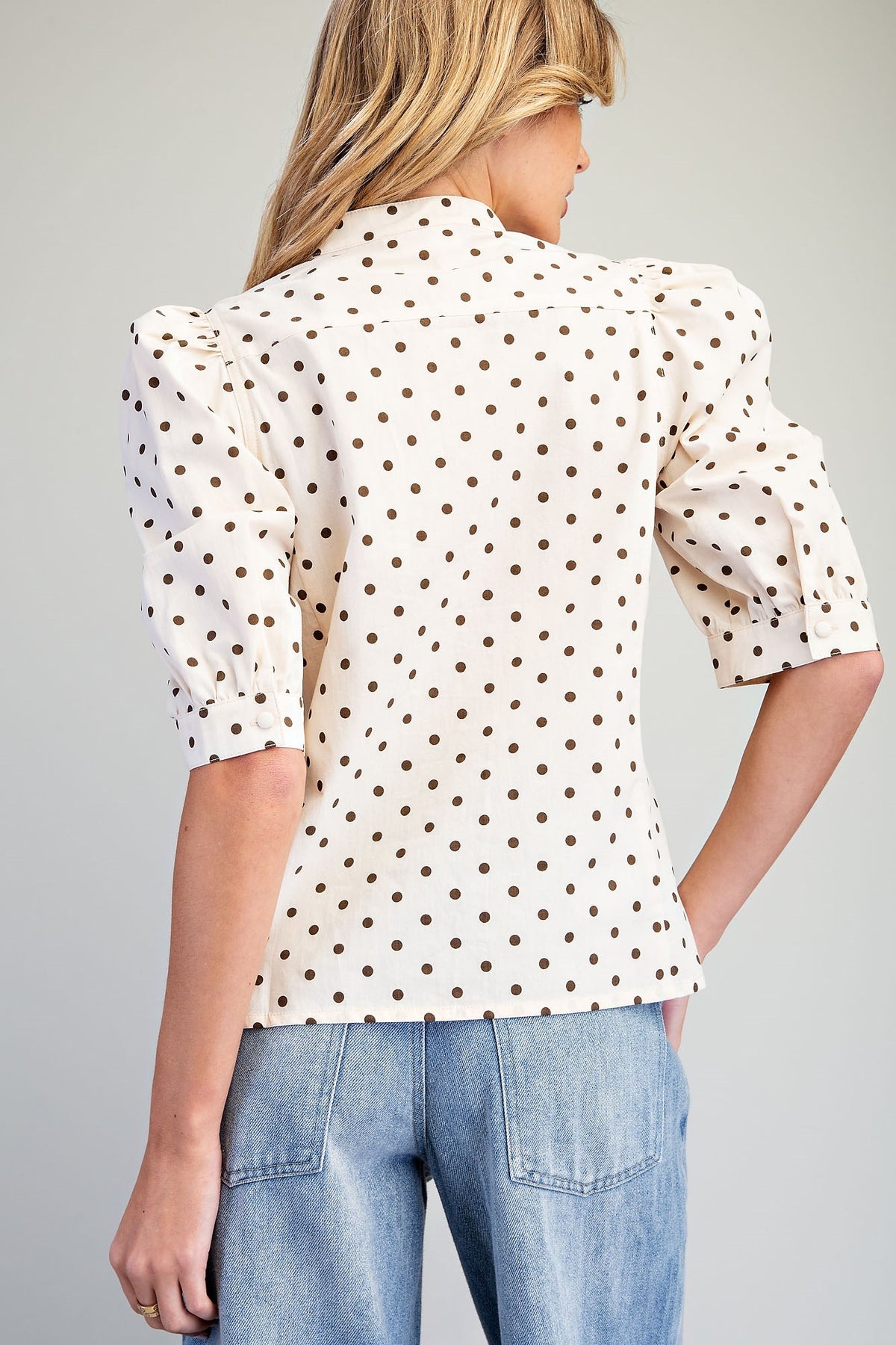 CUTIE DOT PUFF OATMEAL TOP