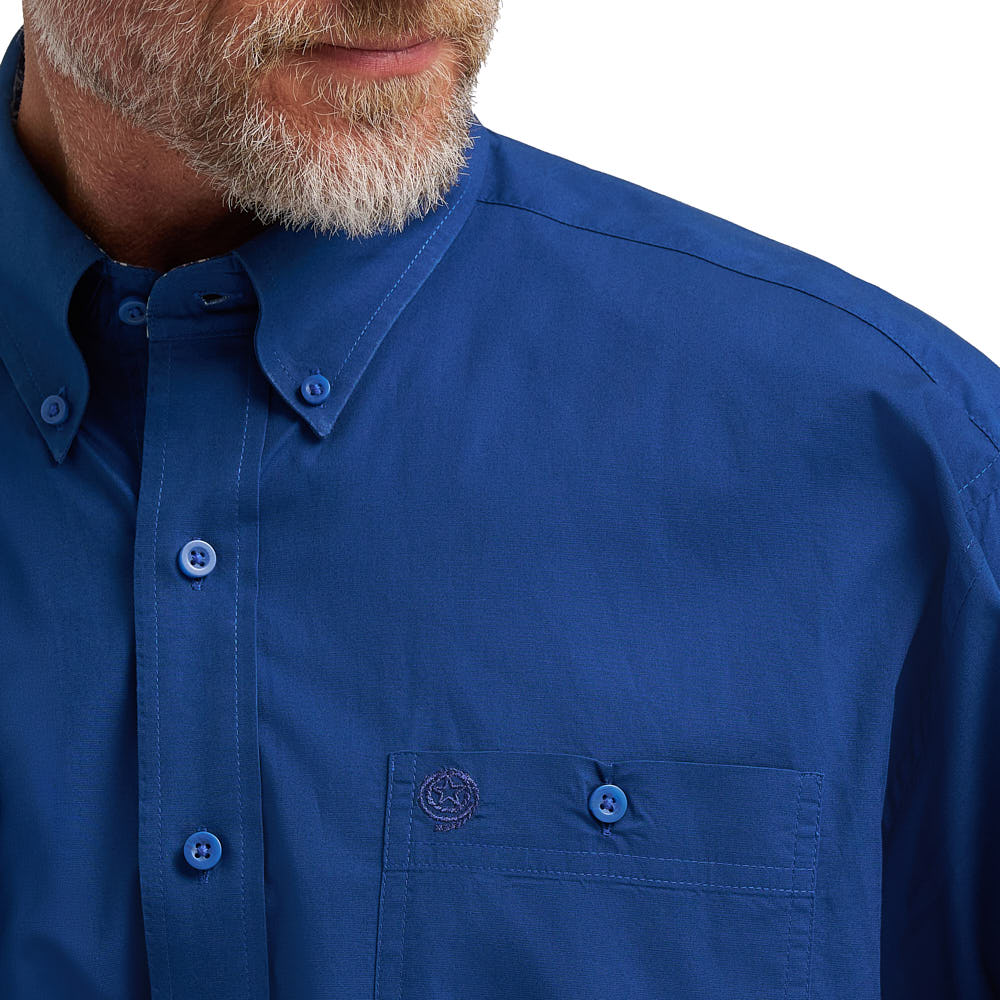 GEORGE STRAIT  MN SOLID BLUE LS