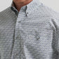 GEORGE STRAIT WHITE/GREEN PRINT LONG SLEEVE