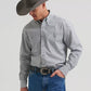 GEORGE STRAIT WHITE/GREEN PRINT LONG SLEEVE