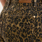 HW RM CUT OFF LEOPARD SHORTS