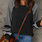STRIPED RAGLAN BLACK TOP