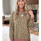 LEOPARD MIX TRIM LS TOP