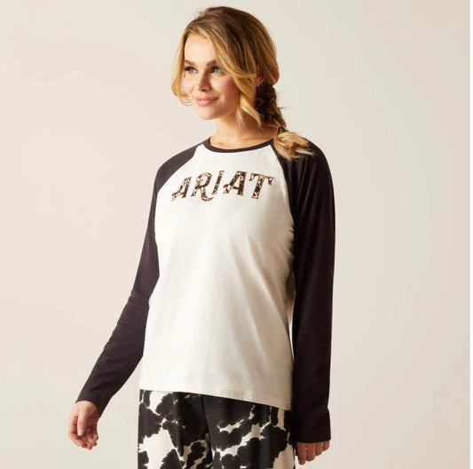 Ariat Wmns Cowprint LS Pajama Set