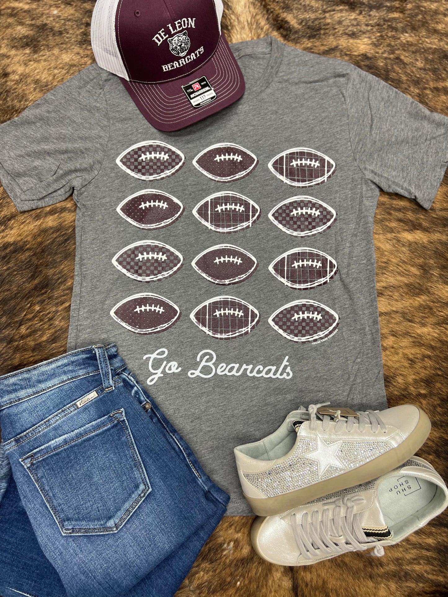 Go Bearcats Maroon Ink Tee