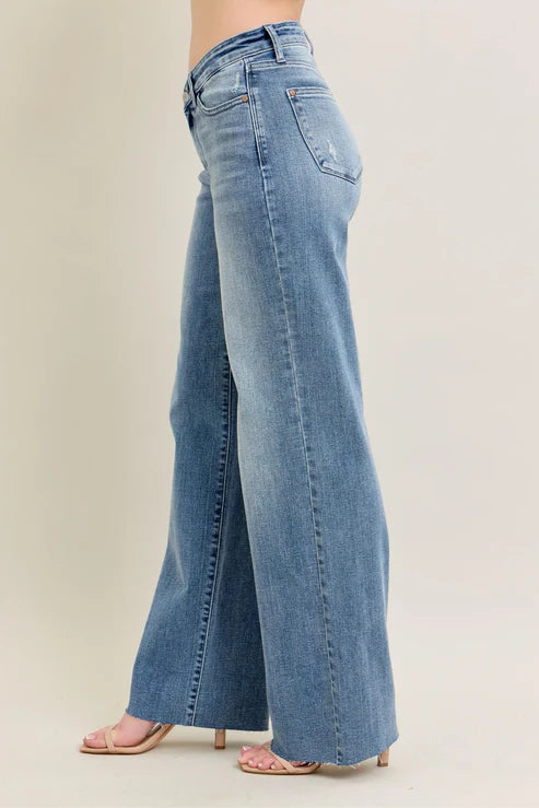 JUDY BLUE V-FRONT BAGGY JEAN