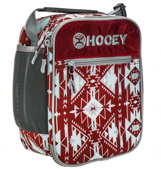 Hooey Burgundy/Grey Aztec Lunchbox