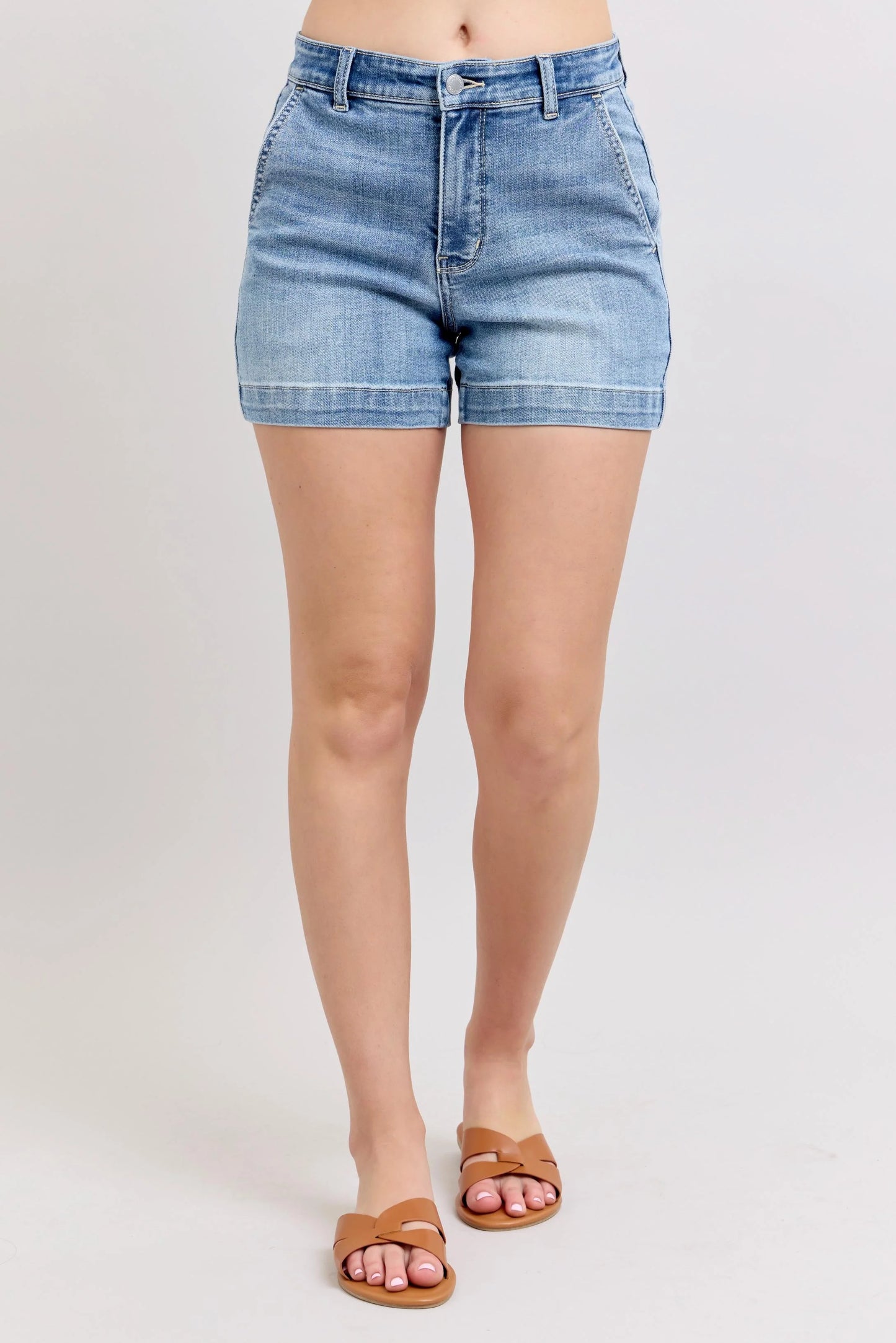 HW DENIM TROUSER SHORTS
