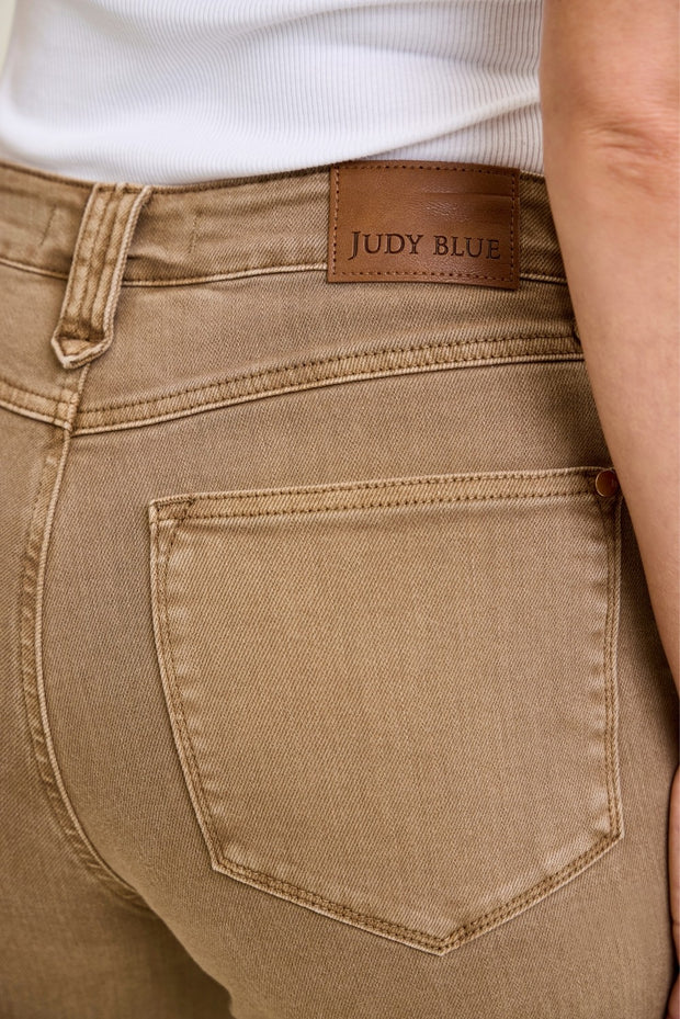 HW ANKLE WIDE GOLDEN BROWN JEAN