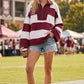 VARSITY DAYS ZIP UP BURGUNDY/WHITE