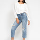 JUDY BLUE HW WIDE LEG CROP