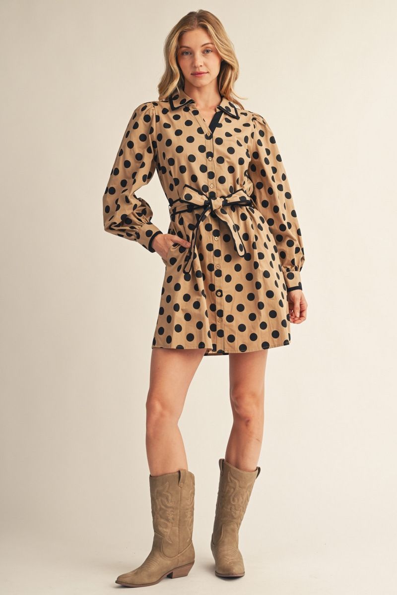 DOTTY DOT TIE DRESS