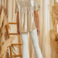 Shimmer Emb. Tassel Champagne Top