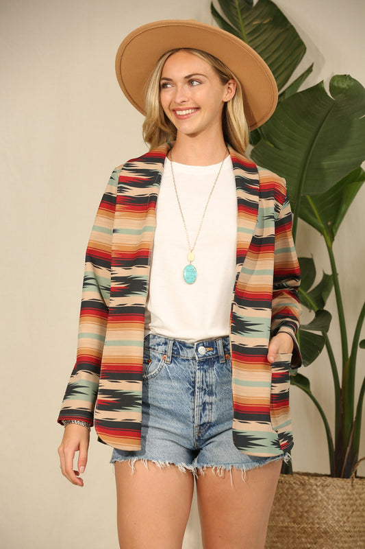 AZTEC PRINT BLAZER